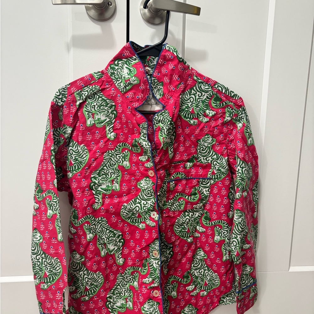 Printfresh Pink and Green Tiger Pajama Top and pants